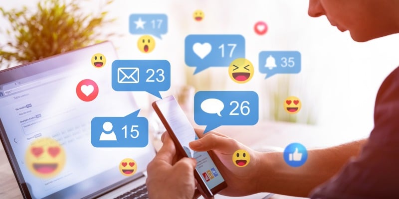 social media icons displayed 