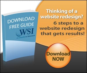 Think of a website redesign