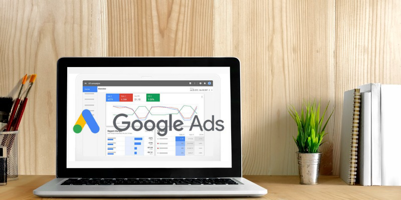 google ads graphic on laptop